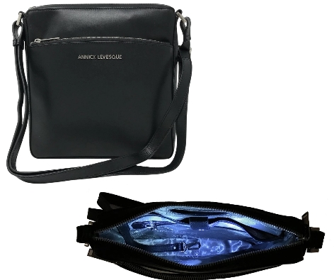 Annicklevesque - Crossbody Bag / Genuine Leather Satchel bag in Met...