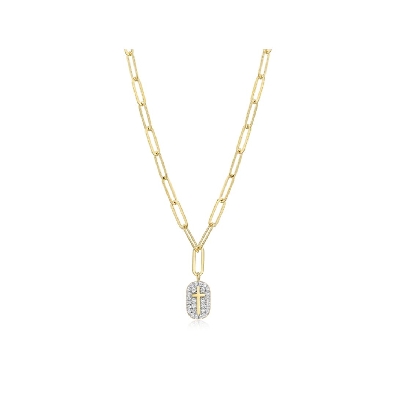 M. By Monte Luna
Cross Tag Necklace
Lab Created Diamonds
Yellow ...