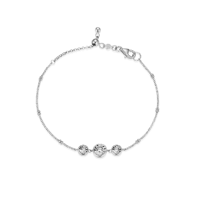 M. By Monte Luna
Triple Round Bezel Bracelet
Lab Created Diamonds...