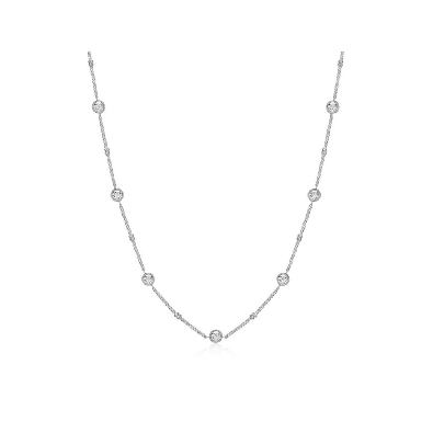 M. By Monte Luna
Round Bezel Station Necklace
Lab Created Diamond...