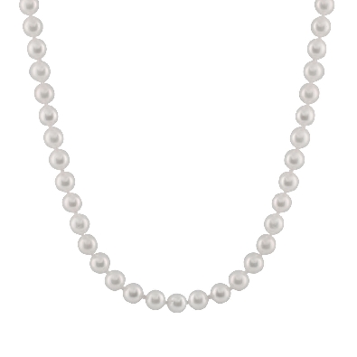 6-7mm Freshwater Pearl Necklace with 14k White Gold Clasp  
