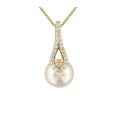 Pearl and Diamond Pendant 0.11ctw
10KT Yellow Gold

8mm Pearl  