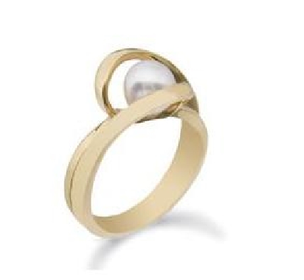 10KT WG Cultured Pearl Ring
(Pictured in Yellow Gold)  