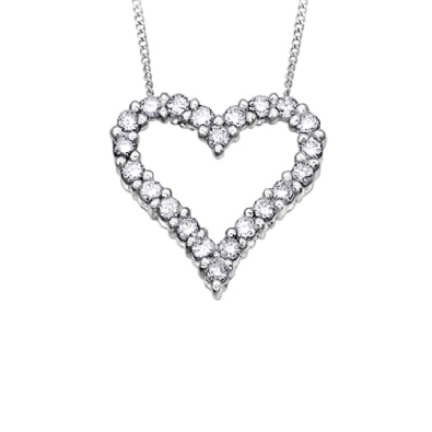 Diamond Heart Pendant 0.50ctw

10KT White Gold  