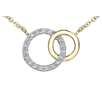 Double Circle Diamond Earrings 0.144ctw
10KT Yellow Gold  