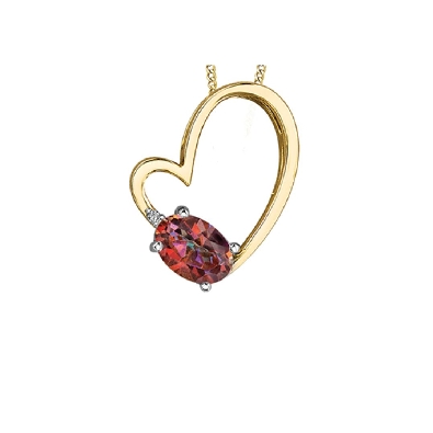 Heart Pendant with Sunrise Topaz
10KT Yellow Gold  