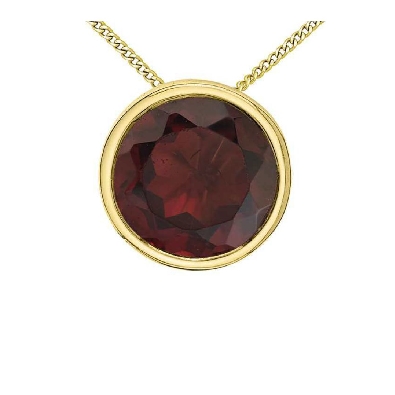 Garnet Pendant 
10KT Yellow Gold
  