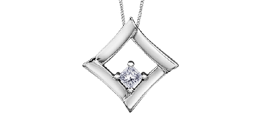 Canadian Diamond Princess Cut Pendant 0.11ct
10KT Wg

MLR#448469...