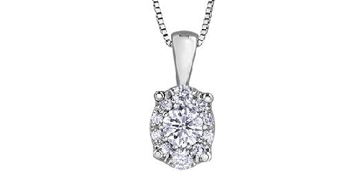 Diamond Pendant from the Starburst Collection 
0.23ctw
10KT White...