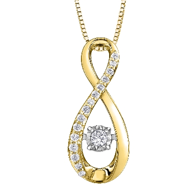 Diamond Pulse&trade; Pendant  0.10ctw

10KT Yellow and White Gold

...