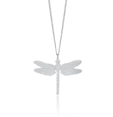 Pewter DragonFly Pendant 18   Chain  