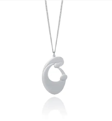 Pewter Essence Cherish Pendant 18   Chain  