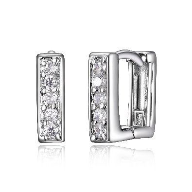 Reign Diamondlite CZ
8.5mm Square Huggie Earrings
Sterling Silver...