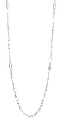 Reign Diamondlite CZ
Paperclip Link Station Necklace
Sterling sil...
