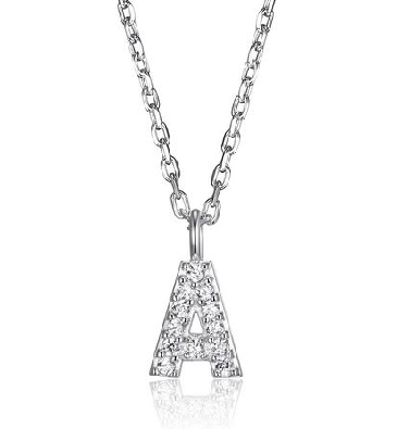 Reign Diamondlite CZ
Mini Initial Necklace
Sterling silver/Rhodiu...