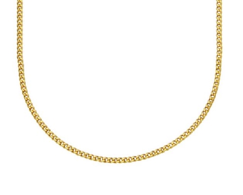 Reign
Silver Curb Chain
Yellow Gold Plating
2.8mm
16  +2    