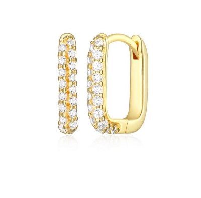 Reign 
Diamondlite CZ
Square Hoop Earrings w/CZ
Sterling Silver/...