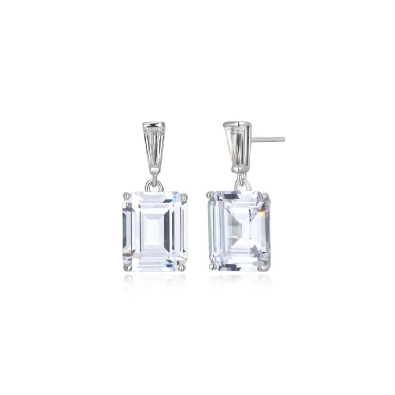 Reign 
Diamondlite CZ
Emerald Cut CZ  Earrings
Sterling Silver/R...