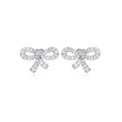 Reign 
Diamondlite CZ
Bow Earrings 
Sterling Silver/Rhodium Plat...