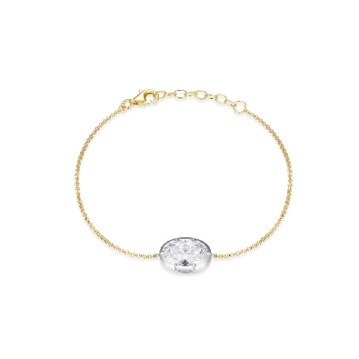 Reign 
Diamondlite CZ
12x8 mm Oval Bracelet
CZ/Rhodium/Gold Plat...
