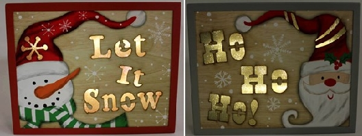 LED Santa OR Snowman Sign  