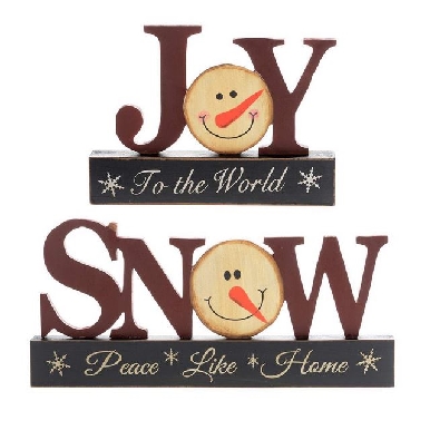   Snow Peace Like Home   or   Joy To The World   Decoration   