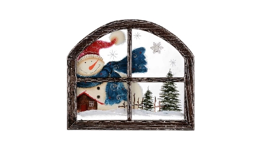 Rustic Snowman Window  