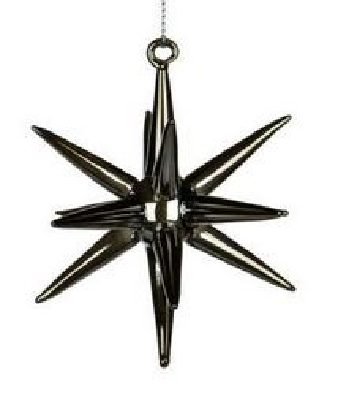 Pewter Glass Moravian  Star Ornament 3    