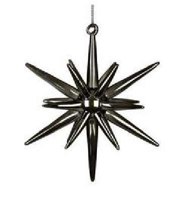 Pewter Glass Moravian  Star Ornament 4    