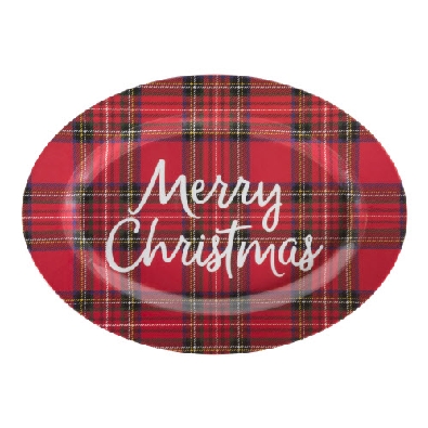 Merry Christmas Platter - Holiday Plaid 

Holiday partyware to go...