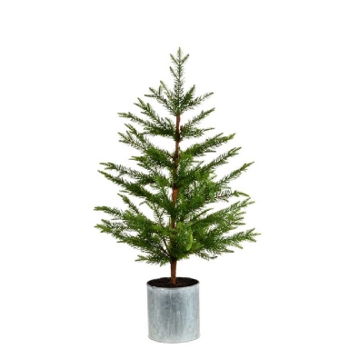 32   Mini Pine Tree In Metal Pot  