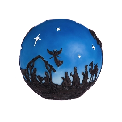 Nativity Scene; Illuminated Battery Powered Globe  