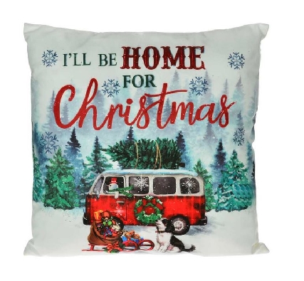 LED I ll Be Home For Christmas Pillow
16    