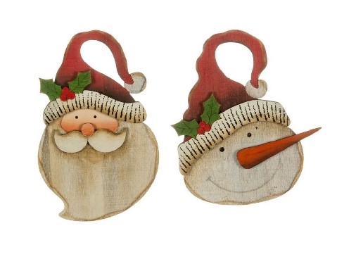 Wood Santa Or Snowman Head
Hanging Ornament
5    