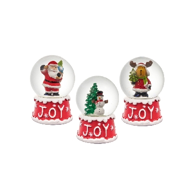 2.5   Joy  Waterglobe. Choose from 3 styles - Santa; Reindeer; or S...