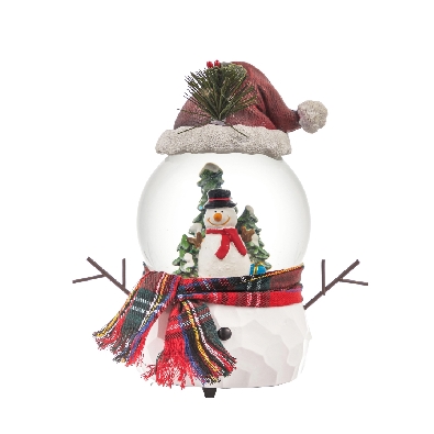 7   Resin Water Globe with Snowman Body  