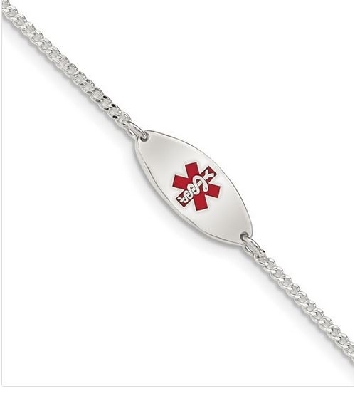 SS Enameled Medical Bracelet  