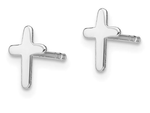 Silver Polished Cross Earrings
Rhodium Plated
  