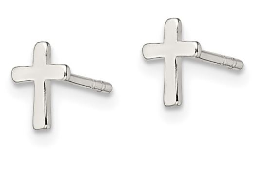 Sterling Silver Cross Earrings  