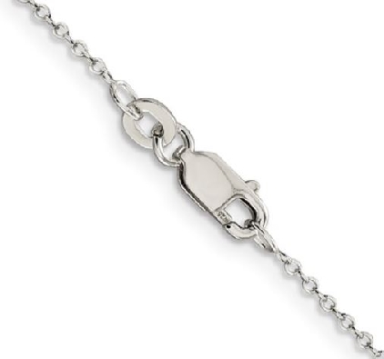 Sterling Silver 1mm Cable Chain 14    