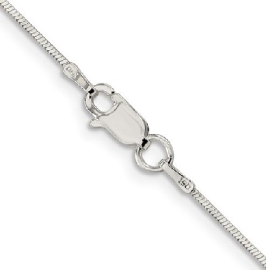Sterling Silver 
Square Snake Chain
.8mm  - 16    