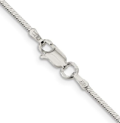 Sterling Silver 
Square Snake Chain
1.25mm  - 20    