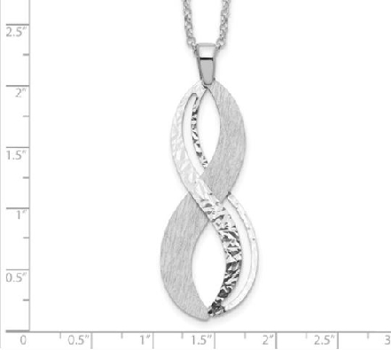 Brushed & Textured Necklace
Silver/Rhodium Plated
16  +2    