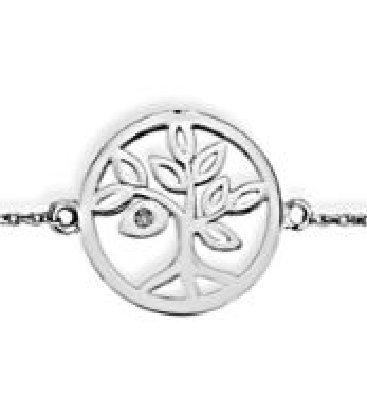 White Ice - Silver & Diamond 
Tree Bracelet
6.5  - 8    