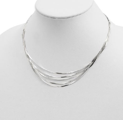 Sterling Silver
5-strand Herringbone Chain
17+2   
  