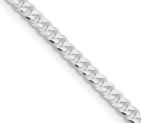 Sterling Silver
3.1mm Flat Curb Chain
Rhodium Plated
20    