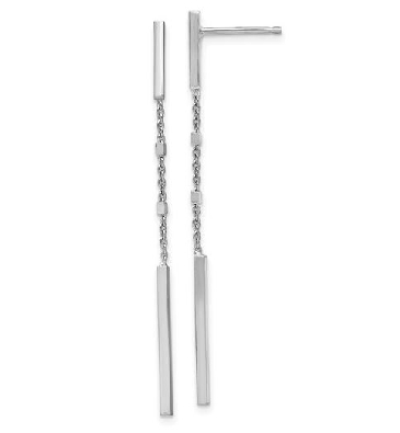 Leslie s Sterling Silver 
Post &amp; Dangle Earrings
Rhodium Plated ...
