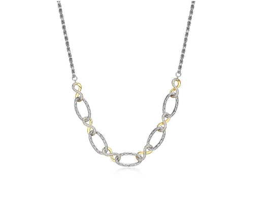 Charles Garnier 
  New Mesh   Oval Link Necklace
Rhodium/Gold Pla...