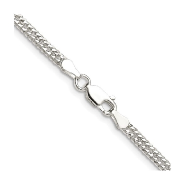 Sterling Silver
Double Diamond Cut Curb Chain
3mm 
22  
  