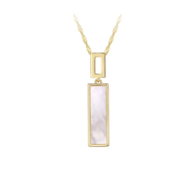 Legend Sterling Silver
Mother Of Pearl Rectangle Pendant
Yellow P...